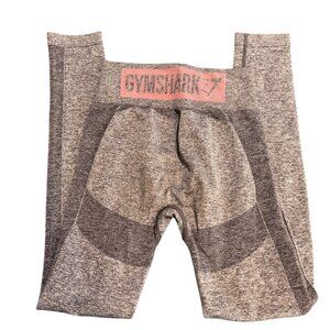 GYMSHARK heather grey and pink workout leggings Size XS